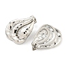 Twist Teardrop Brass Stud Earrings EJEW-Q811-12P-2