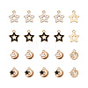 40Pcs 4 Styles Alloy Enamel Pendants ENAM-TA0001-22-2