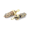 Natural Dalmatian Jasper Pointed Pendants LS-G-G025-01G-33-3