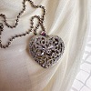 Vintage Alloy Hollow Heart Pendant Necklaces for Women Fashion Jewelry Gift LG2070-4