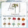 10Pcs 10 Colors Cloth Simulation Flower 12 Heads A Bouquet Roses AJEW-CA0003-70-2