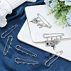30Pcs Iron Brooch Findings IFIN-SC0002-10B-P-4