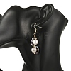 Shell Pearl 304 Stainless Steel Dangle Earrings EJEW-JE07370-01-2