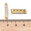 925 Sterling Silver Cubic Zirconia Twister Clasps STER-WH0007-28A-G-4