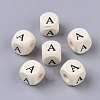 Printed Natural Wood Beads WOOD-T026-001A-2