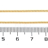 1mm Rack Plating Brass Twisted Chain Necklaces for Women Men MAK-L044-31G-5