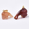 Natural Agate Pendants G-R459-015B-4