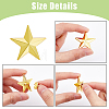 SUPERFINDINGS 20Pcs 2 Colors Alloy Star Brooches JEWB-FH0001-42-4