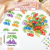 50Pcs 5 Colors Transparent Acrylic Pendants PALLOY-SZ00070-2