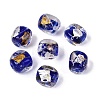 Handmade Gold & Silver Foil Glass Beads FOIL-Q003-01C-1