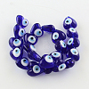 Heart Evil Eye Lampwork Bead Strands LAMP-R119-01-2