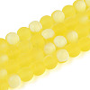 Frosted Transparent Glass Beads Strands GLAA-T032-T10mm-MBB12-1