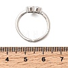 Brass Micro Pave Cubic Zirconia Cuff Open Rings for Women RJEW-B160-10P-5