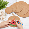 CRASPIRE 12Pcs 3 Style Cork Plant Mat AJEW-CP0005-03-3