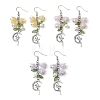 3 Pairs 3 Colors Shell Pearl Beads & Imitation Jelly Acrylic Dangle Earrings EJEW-TA00573-1