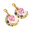 2Pcs Alloy & Resin & Acrylic Pendant Decorations HJEW-TAC0111-2