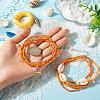 2 Bags Summer Beach Glass Seed Beaded & Natural Shell & Alloy Starfish Charm Anklet Sets AJEW-TA0003-69C-6