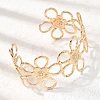 Boho 304 Stainless Steel Hollow Link Cuff Bangles SA-CBA1E89-01C-G-3