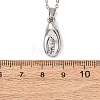 304 Stainless Steel Pendant Cable Chain Necklaces for Men Women NJEW-K308-03A-P-5