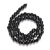 Black Stone Beads Strands G-I087-6mm-3