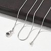 Non-Tarnish 304 Stainless Steel Snake Chains Necklaces X-STAS-F094-24P-3