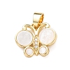 Brass Micro Pave Cubic Zirconia Pendants KK-C161-02G-10-1