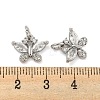 Brass Micro Pave Clear Cubic Zirconia Pendants KK-G490-27P-3