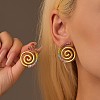 Vortex Spiral 304 Stainless Steel Stud Earrings for Women EJEW-F406-02B-G02-2