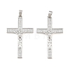 Easter Brass Micro Pave Clear Cubic Zirconia Pendants CU-CBABDE1-03P-1