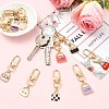 12Pcs Alloy Enamel Pendant Decorations HJEW-YW00397-4