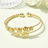 Brass Cuff Bangles BJEW-F526-03G-2