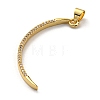 Brass with Cubic Zirconia Pendants KK-K341-32G-01-3