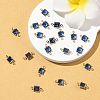 SHEGRACE Brass Pave Cubic Zirconia Square Connector Charms XGRQ2O860-440C-G-4