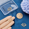 CREATCABIN 5Pcs Brass Micro Pave Clear Cubic Zirconia Connector Charms KK-CN0002-87-3