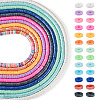 10 Strands 10 Colors Handmade Polymer Clay Beads Strands CLAY-TA0001-20-12