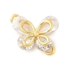 Brass Micro Pave Cubic Zirconia Connector Charms KK-U056-04G-1