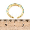 Brass Open Cuff Rings for Women RJEW-K305-03D-G-3