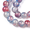 Baking Paint Crackle Glass Bead Strands LS-DGLA-R053-04H-2