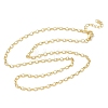 3MM Brass Cable Chain Necklaces for Women NJEW-K271-10G-2