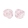 UV Plating Transparent Acrylic European Beads OACR-M027-02D-01-2