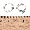 Brass Micro Pave Cubic Zirconia Hoop Earrings for Women EJEW-A167-12P-5