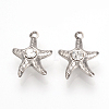 201 Stainless Steel Rhinestone Pendants STAS-S042-04C-2