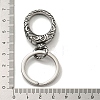 Tibetan Style 316 Surgical Stainless Steel Fittings with 304 Stainless Steel Key Ring FIND-Q101-15AS-3