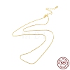 925 Sterling Silver Chain Necklace NJEW-A011-03A-G-4