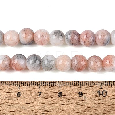 Opaque Ombre Effect Dyed Glass Beads Strands GLAA-Q106-04A-16-1