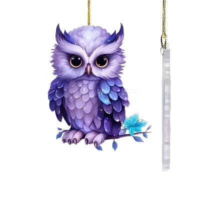 Acrylic Owl Pendant Decorations PW-WGC351F-04-1