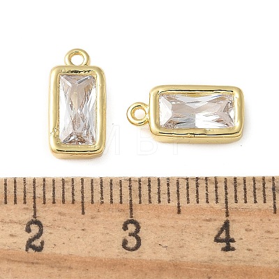 Brass Micro Pave Cubic Zirconia Pendants KK-P290-29G-1