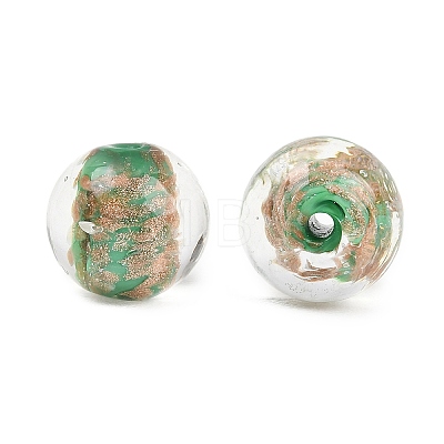 Handmade Gold Sand Lampwork Beads LAMP-K029-08I-1