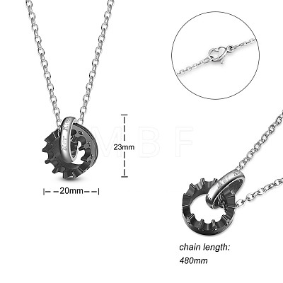SHEGRACE Titanium Steel Pendant Necklaces JN982B-1