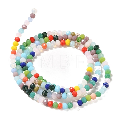 Opaque Imitation Jade Glass Beads Strands EGLA-P062-02B-1